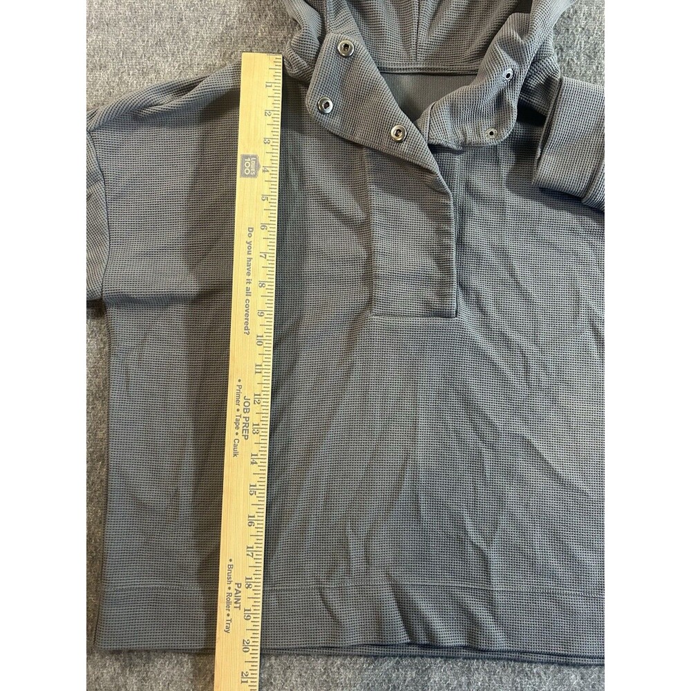 Vuori Bayview Thermal Waffle Hoodie Gray Colour, Snap Front, Women’s Size Small - Picture 7 of 10